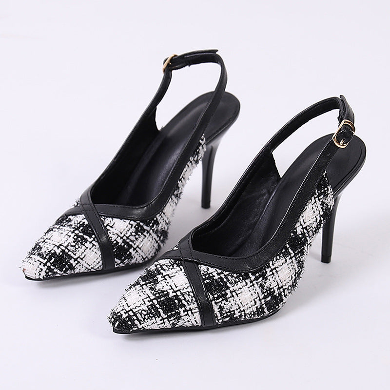 Pantoufles à talons aiguilles Abeni Colorblock