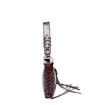 Crossbody Bag Niche Trendy Cool Women Bag High Sense Tassel Rivets Portable Small Square Bag Office Shoulder Bag