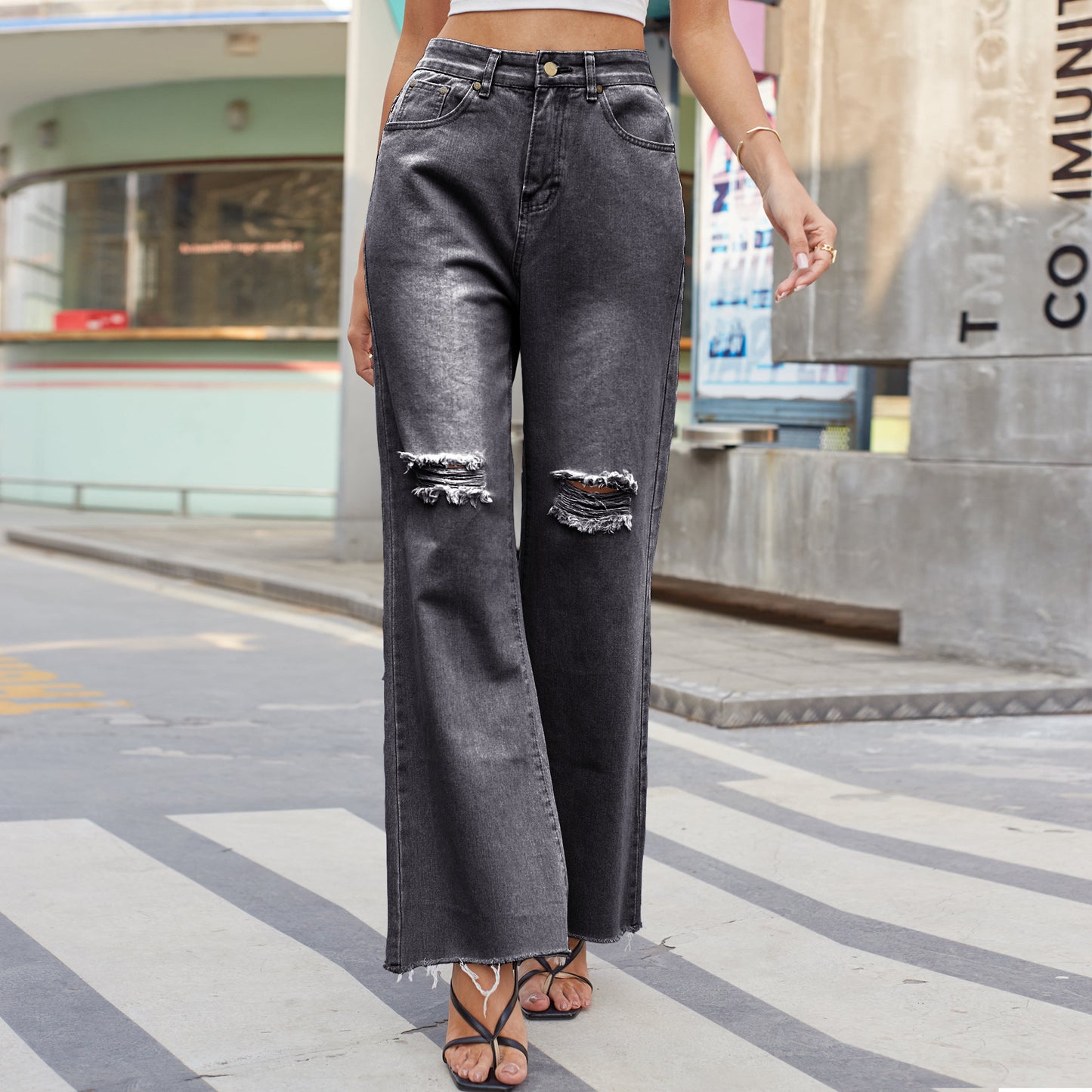 Pantalon en denim urbain Nia