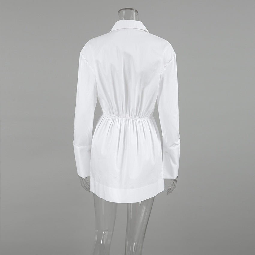 Robe chemise à col polo Nia
