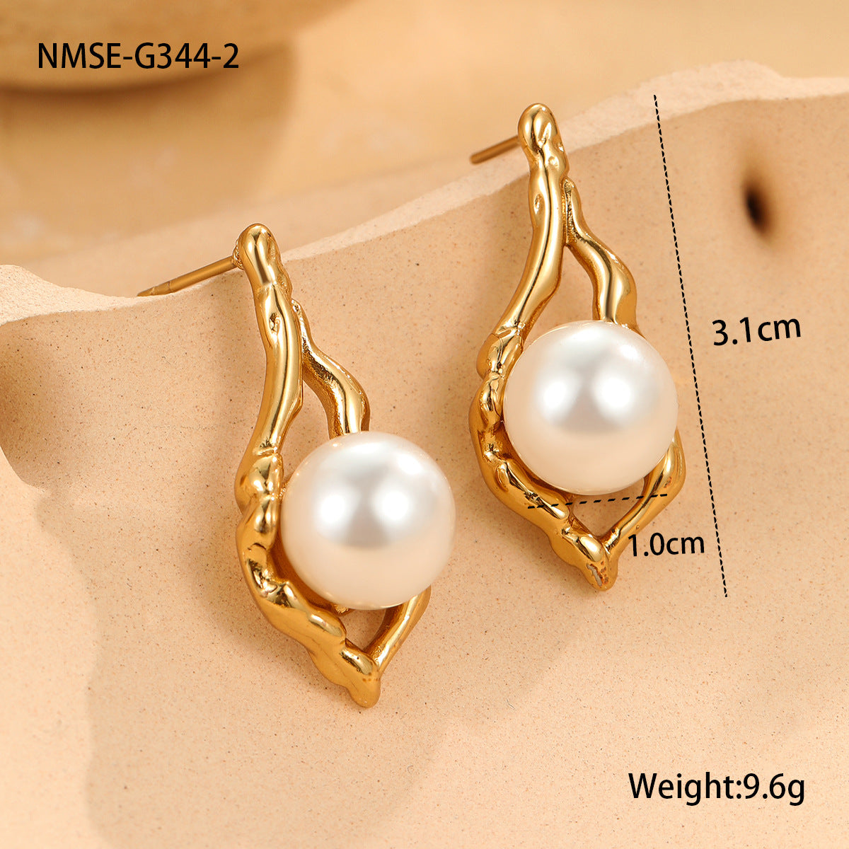 Boucles d'oreilles Zahara Pearl à motif floral