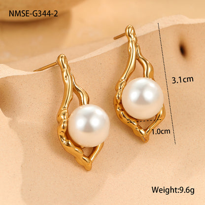 Boucles d'oreilles Zahara Pearl à motif floral