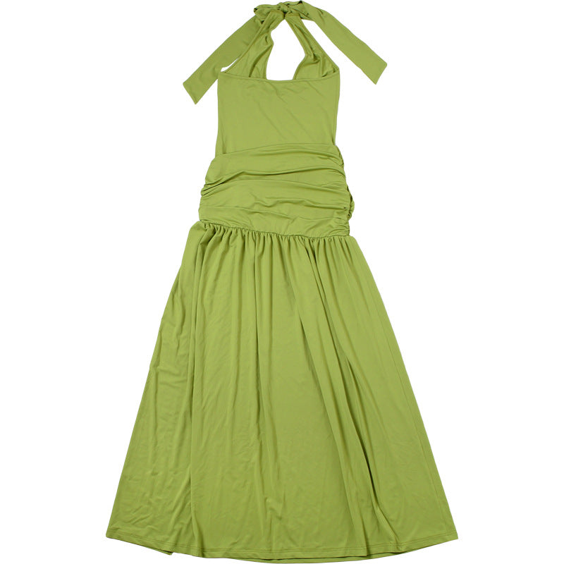 Robe Ziyana dos nu fendue et licou