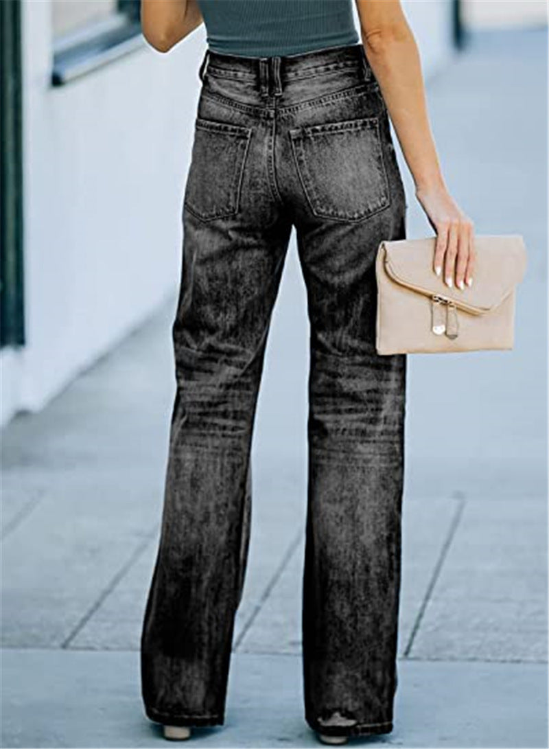 Liyana Summer Washed Hole Jeans