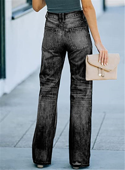 Liyana Summer Washed Hole Jeans