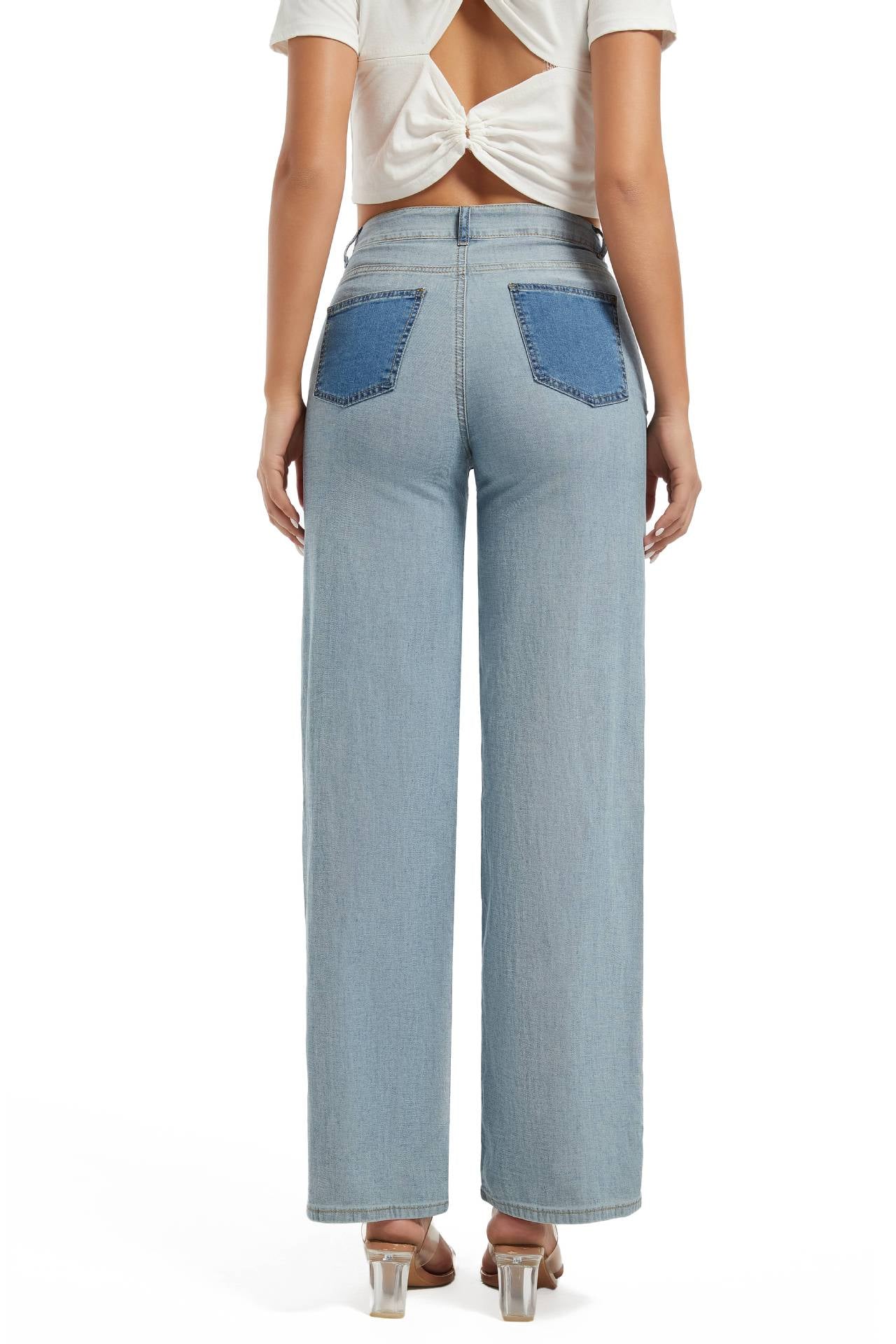 Sade Contrast Mid-Waist Jeans