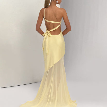 Amahle Mesh Fishtail Maxi Dress