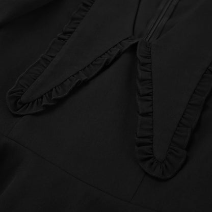 Adira Black Bell-Sleeve Dress