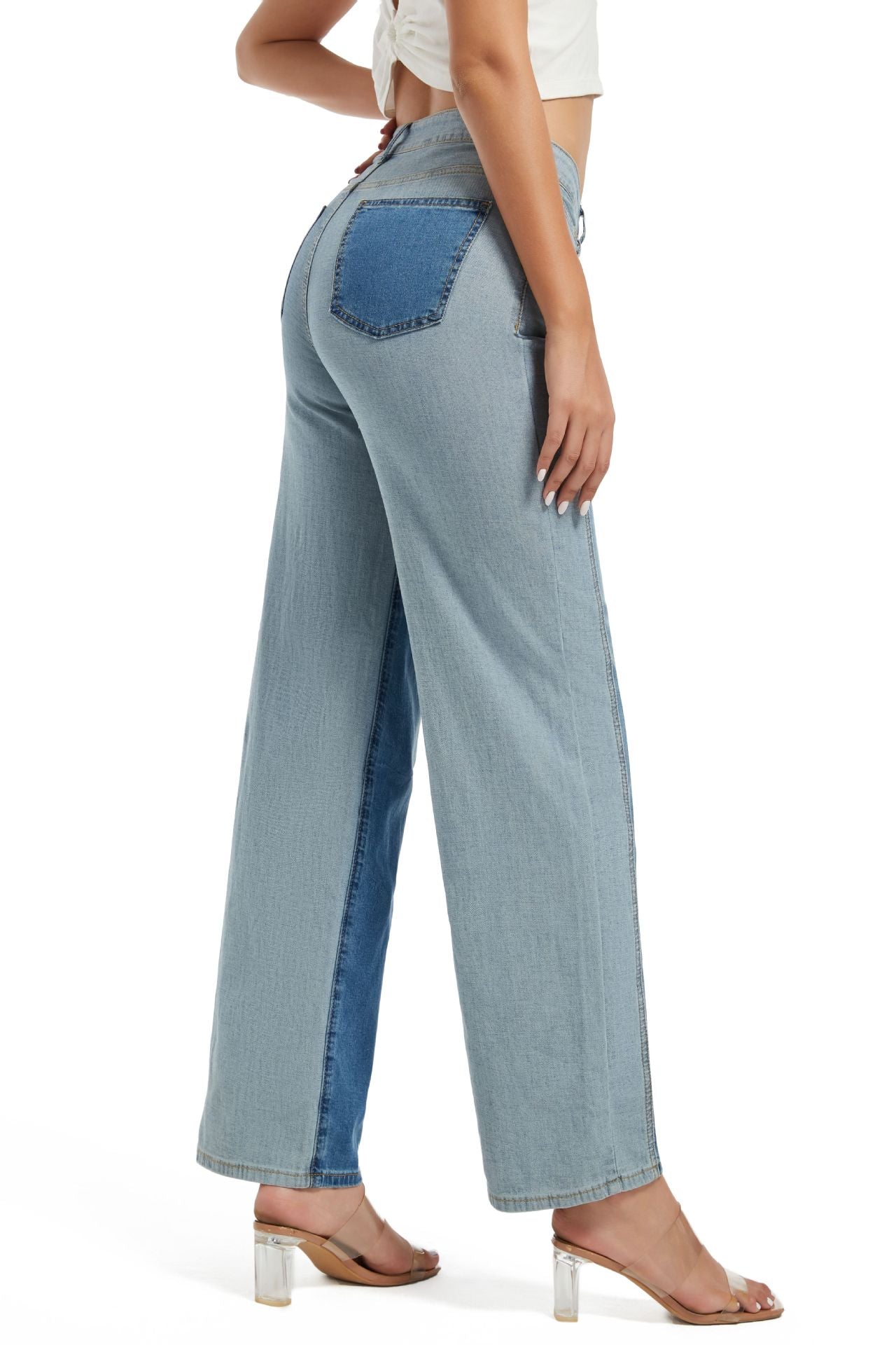 Sade Contrast Mid-Waist Jeans