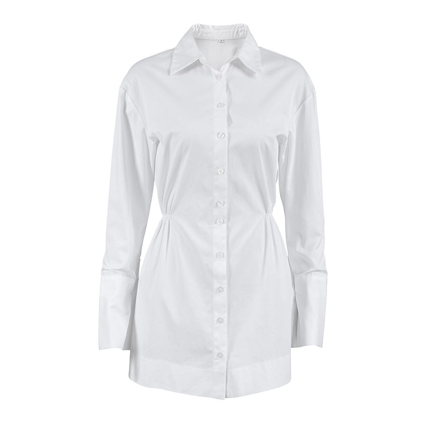 Robe chemise à col polo Nia