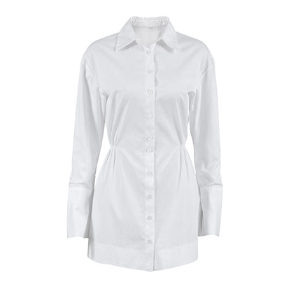 Robe chemise à col polo Nia