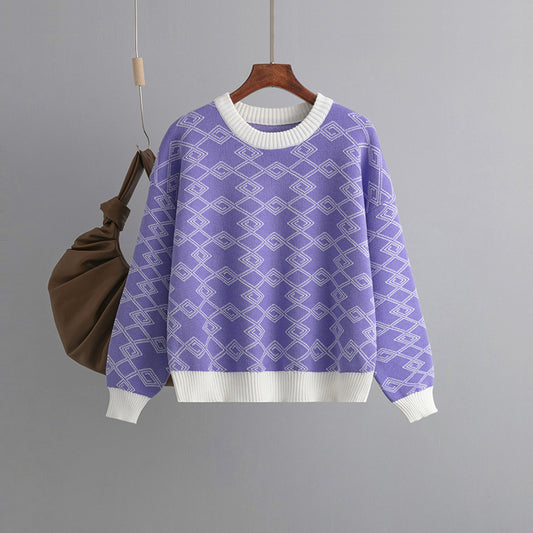 Pull Makena Jacquard à col rond