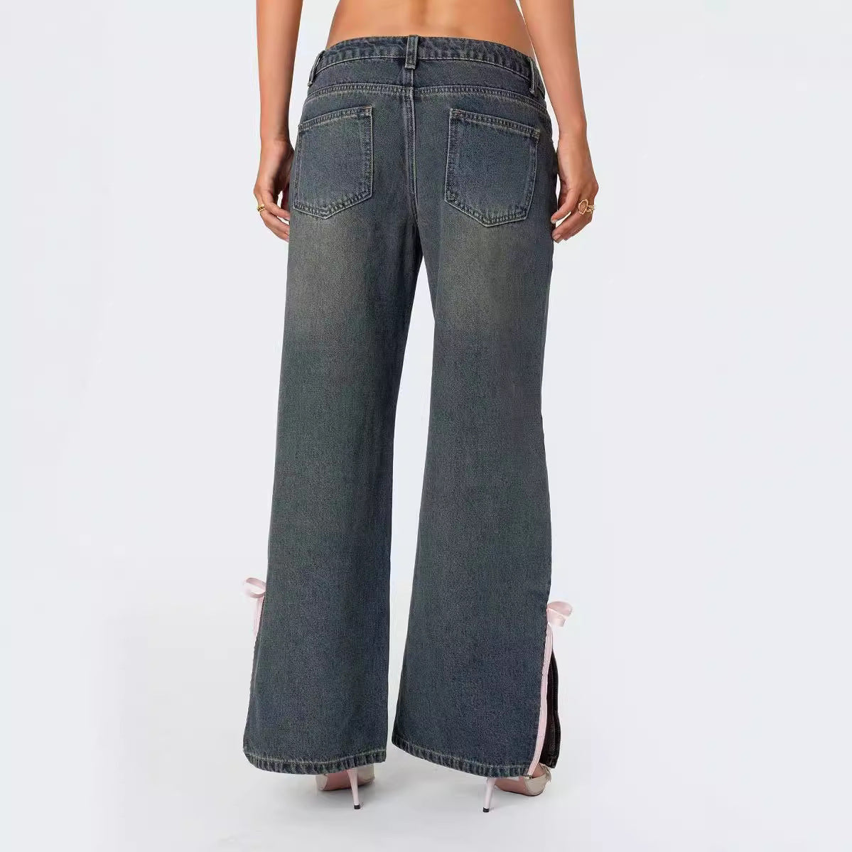 Ziyana Bow-Side Slim Jeans