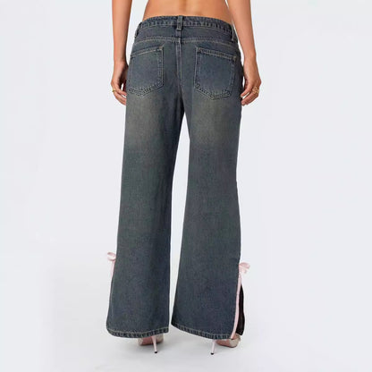 Ziyana Bow-Side Slim Jeans