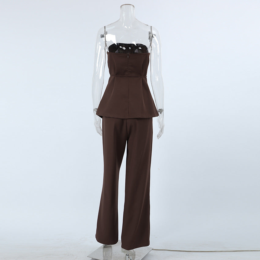 Ensemble deux pièces rétro à lacets Kaima