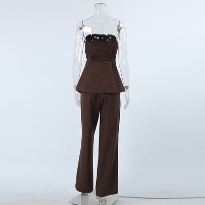 Ensemble deux pièces rétro à lacets Kaima
