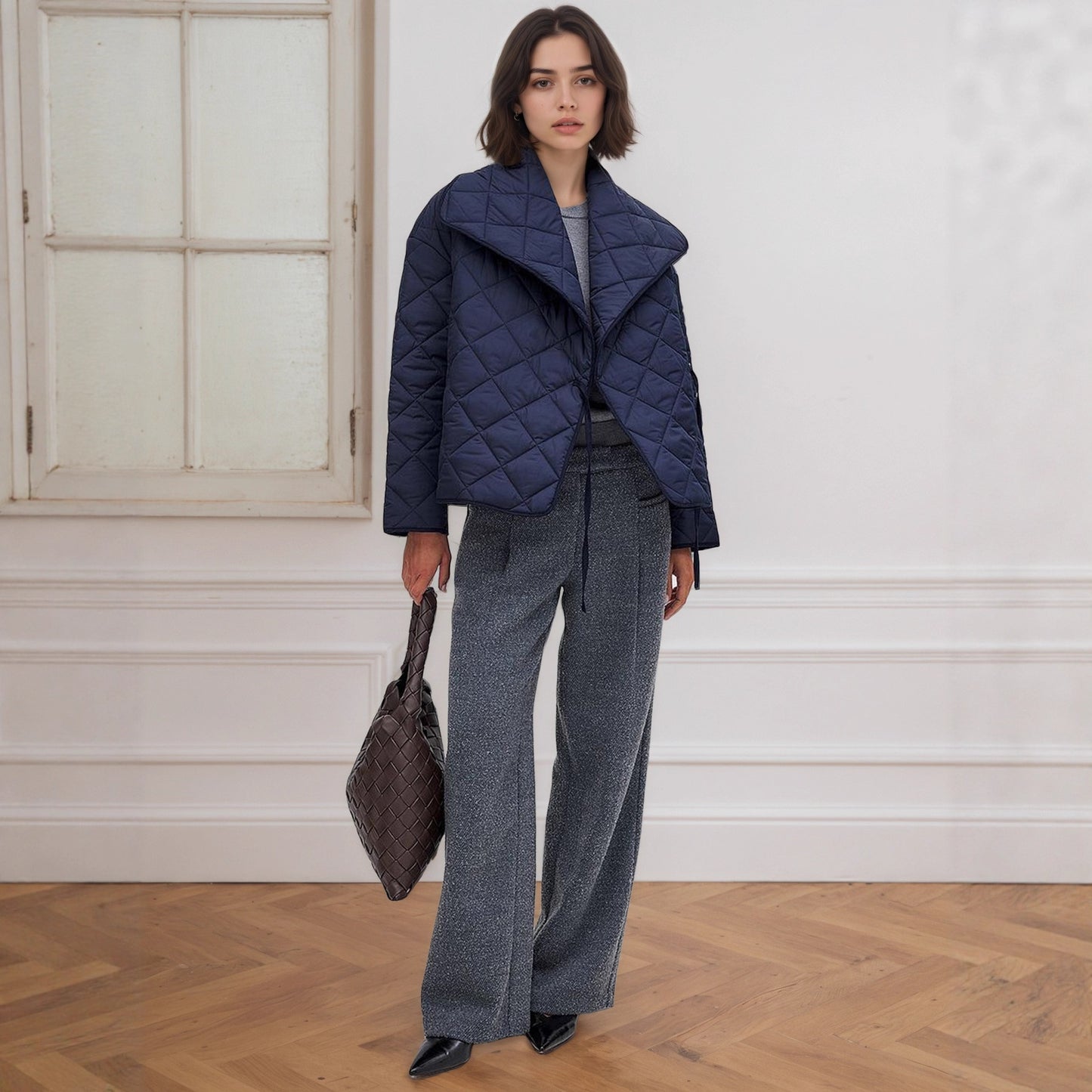 Manteau matelassé en coton Imara Saphir