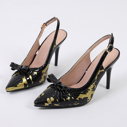 Pantoufles à talons aiguilles Abeni Colorblock