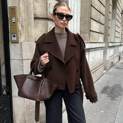 Sihana Double-Breasted Wool Coat