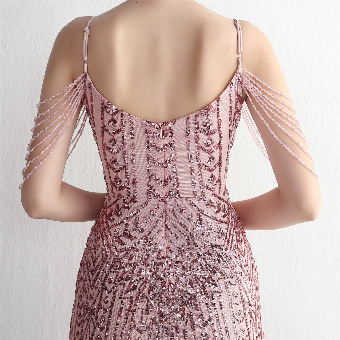 Tahlia Beaded Sling Cocktail Dress