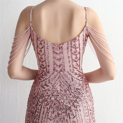 Tahlia Beaded Sling Cocktail Dress