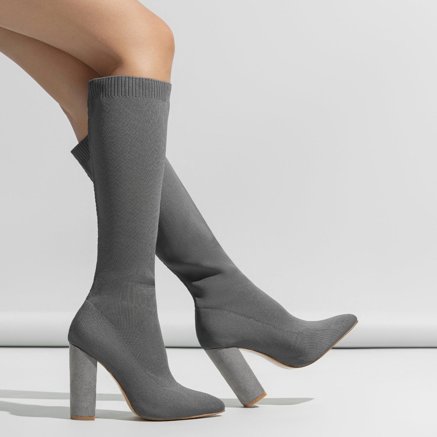 Adanna Knitted Sock Stiletto Boots