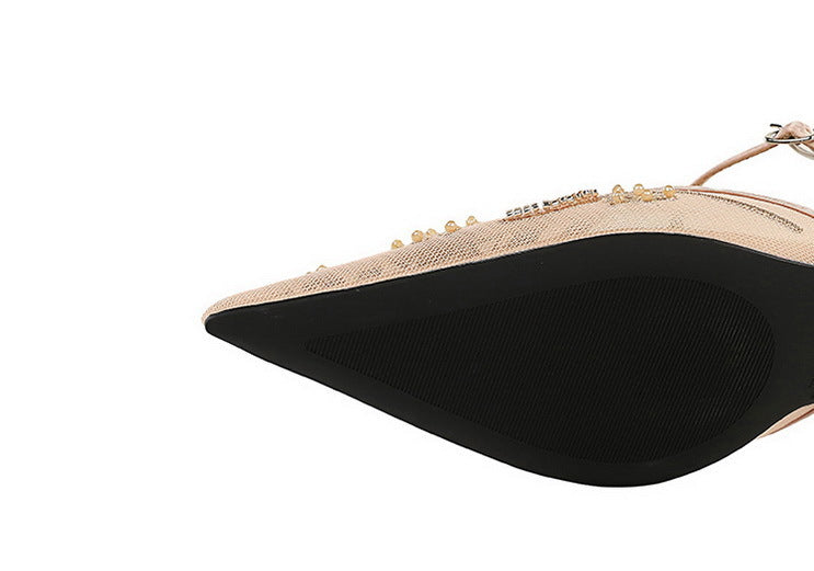 Nayela Floral Lace Stiletto Slippers