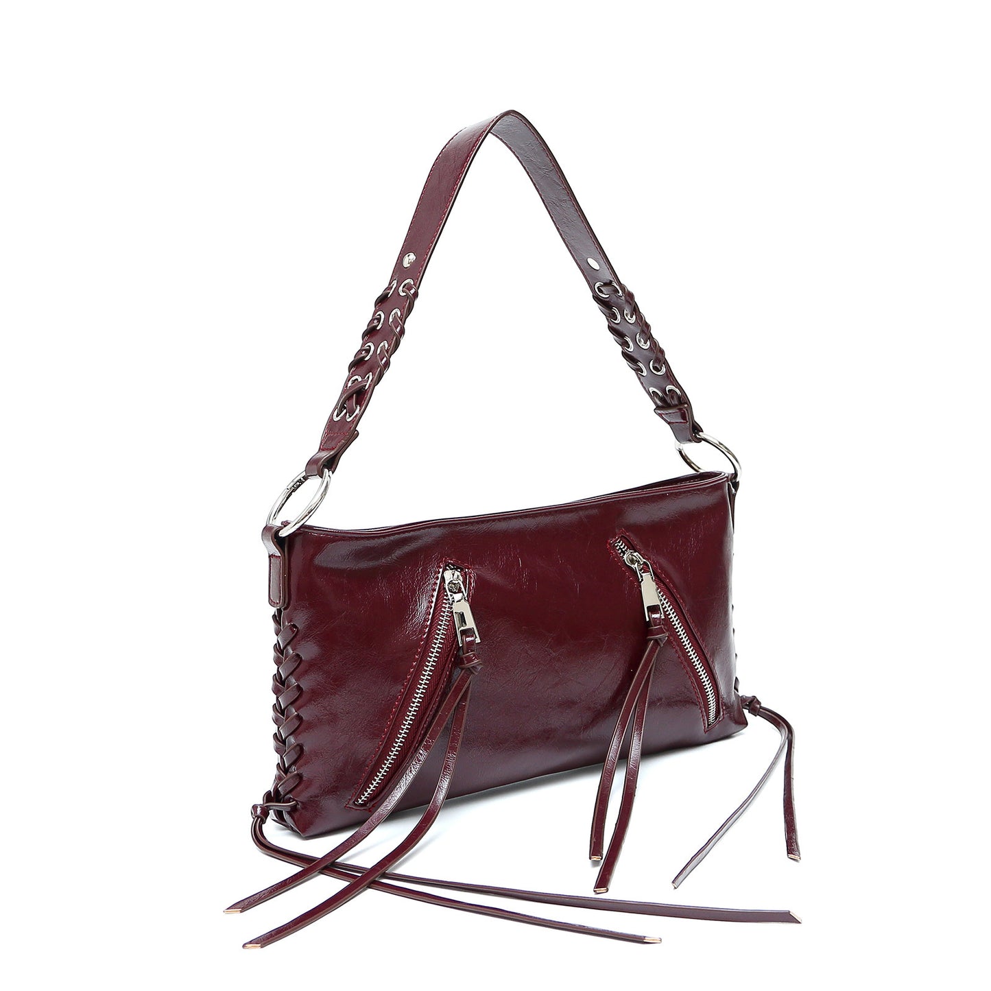 Crossbody Bag Niche Trendy Cool Women Bag High Sense Tassel Rivets Portable Small Square Bag Office Shoulder Bag