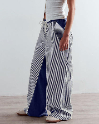 Jean large rayé Alveria
