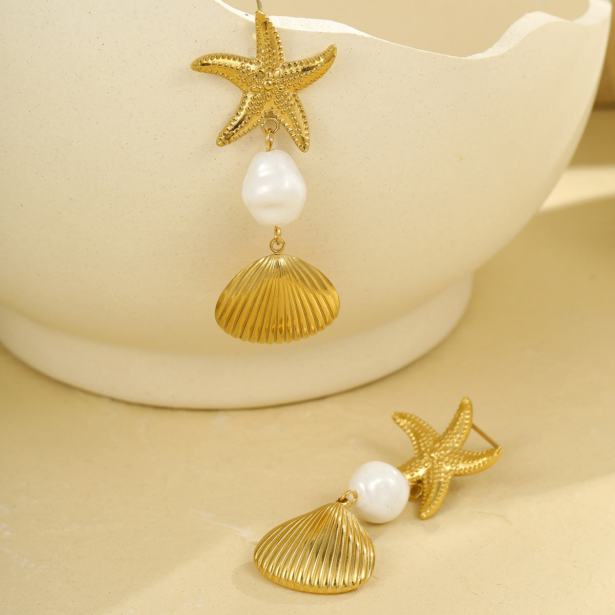 Boucles d'oreilles Nyali en forme d'étoile de mer