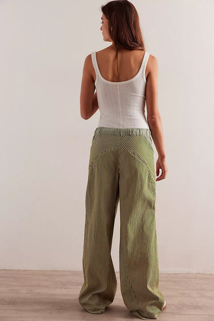 Jean large rayé Alveria