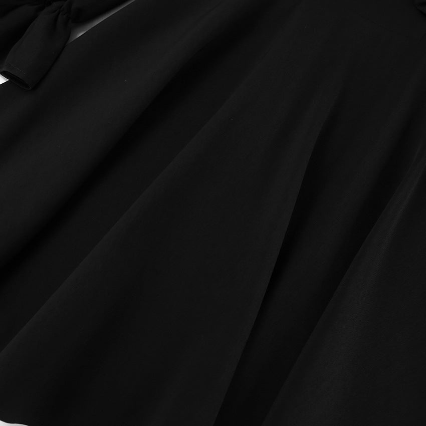 Adira Black Bell-Sleeve Dress