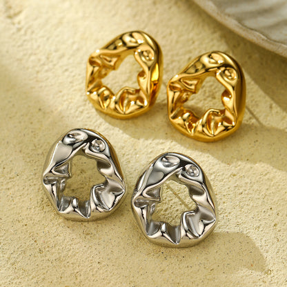 Boucles d'oreilles plissées Azalia Lava