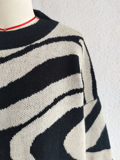 Nadira Ribbon Jacquard Bow Sweater