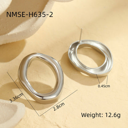 Zinaya Irregular Circle Earrings