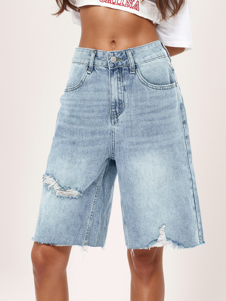 Nolisa Retro Worn High Waist Jeans