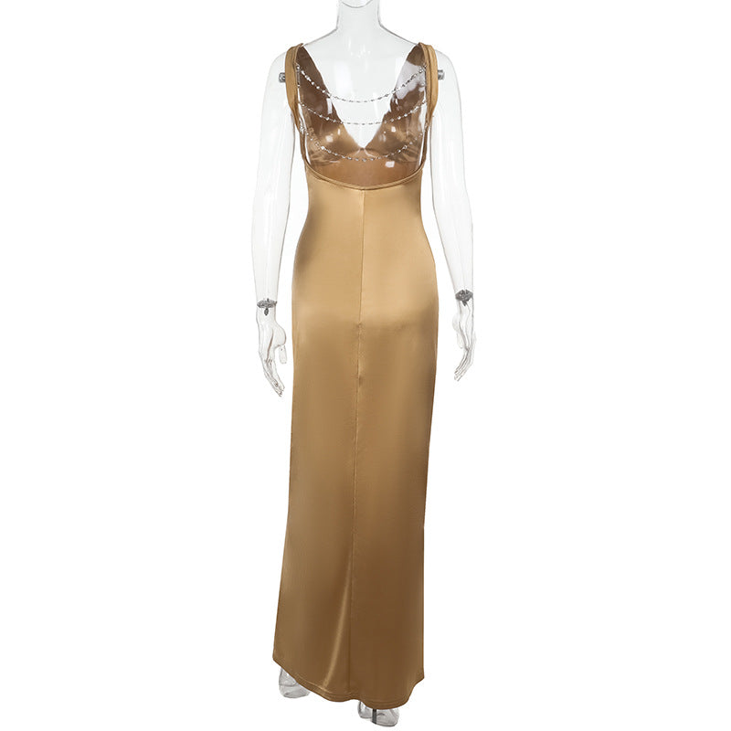 Safi Beaded Backless Dress