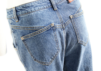 Jean slim taille haute Ayomi à fermeture éclair