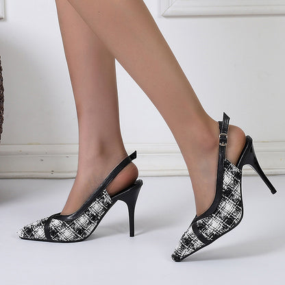 Pantoufles à talons aiguilles Abeni Colorblock