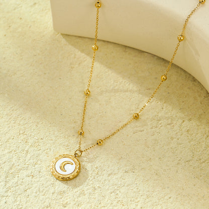 Ensemble collier et boucles d'oreilles en lune Nyali 