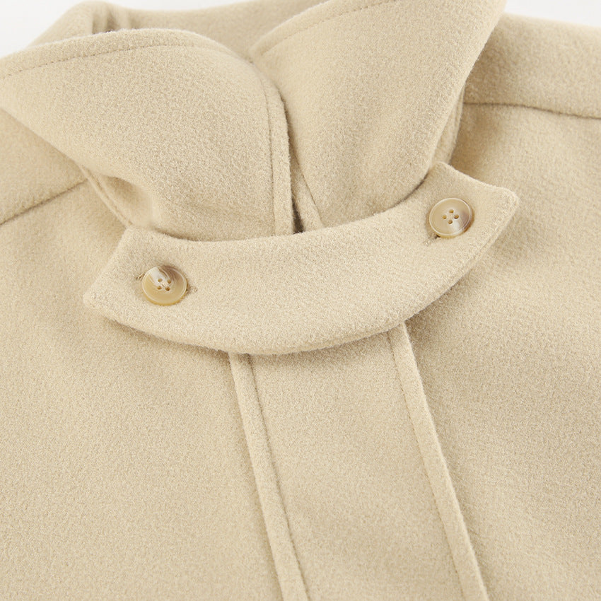 Manteau à revers en laine Ayoka