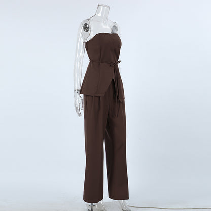 Ensemble deux pièces rétro à lacets Kaima