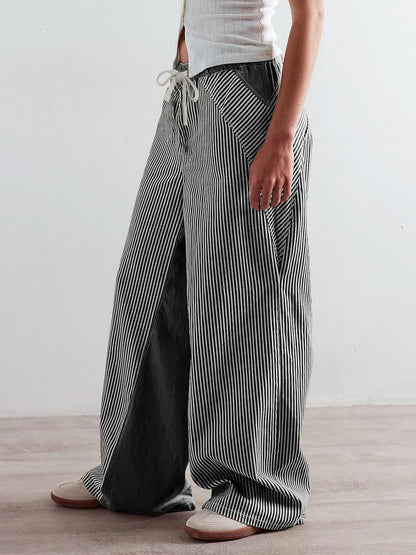 Jean large rayé Alveria
