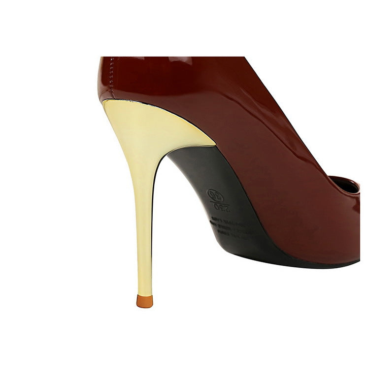 Zenya Shine Patent Stiletto Pumps