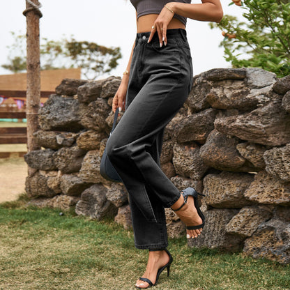 Pantalon en denim à ourlet fendu Zahira