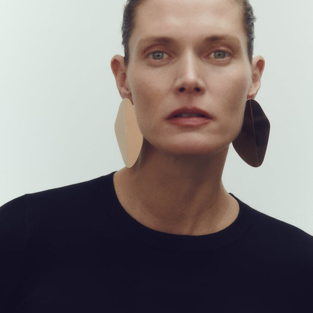 Imani Geometric Metal Stud Earrings