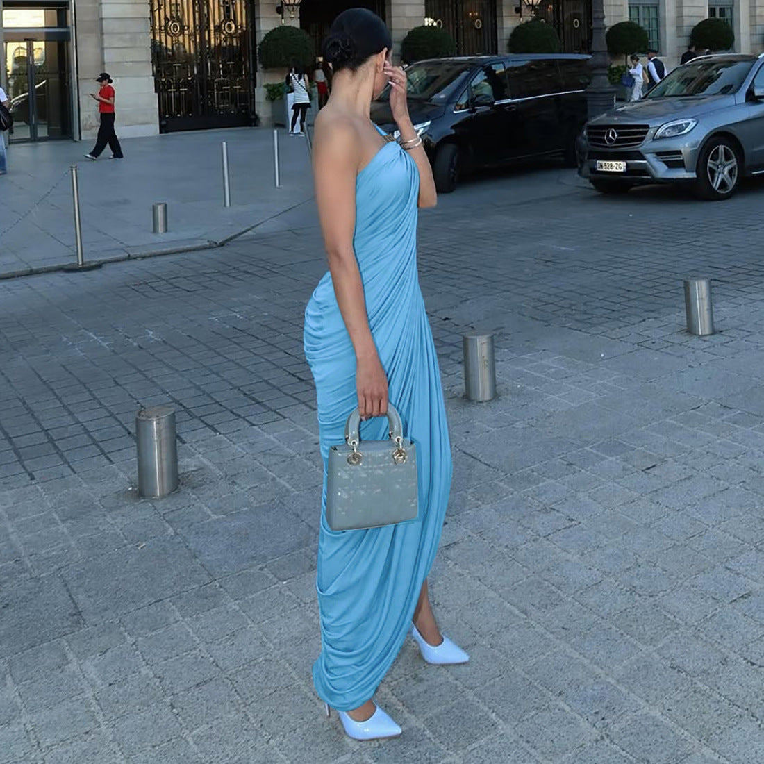 Ayomide Pleated Slit Dress