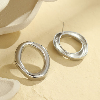 Zinaya Irregular Circle Earrings