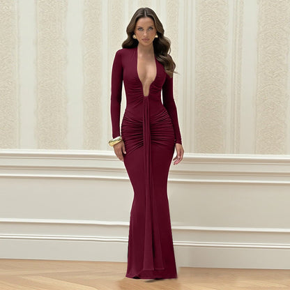 Robe Ayaba à col en U profond