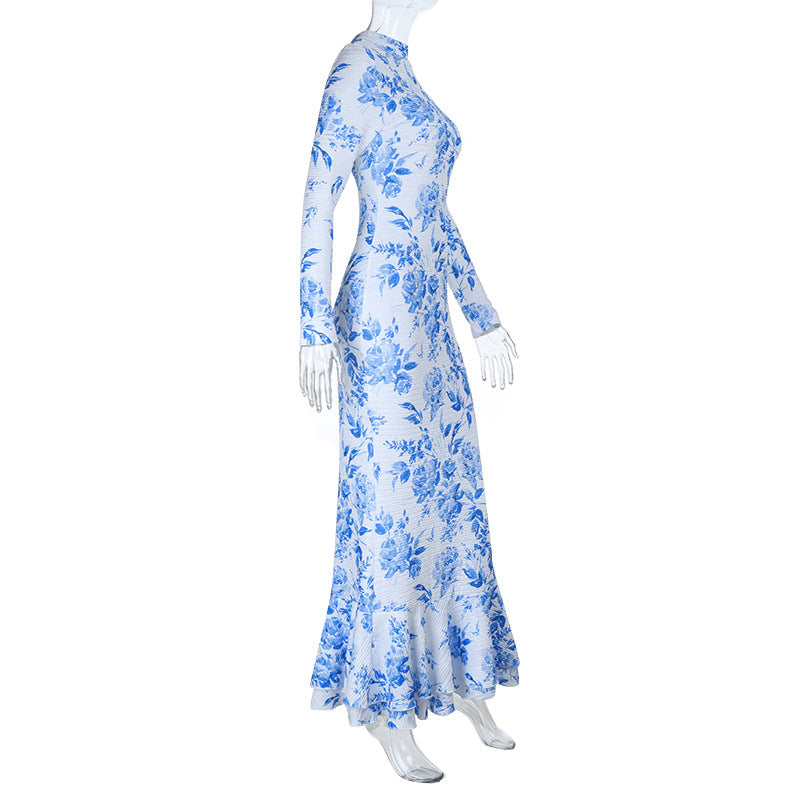 Sefira Printed Fishtail Dress